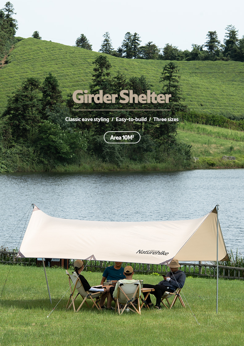 Cheap Goat Tents Girder Shelter Sun Shade Rain Fly Awning Camping Tarp With Tent Pole Beach Tent Sun Shelter